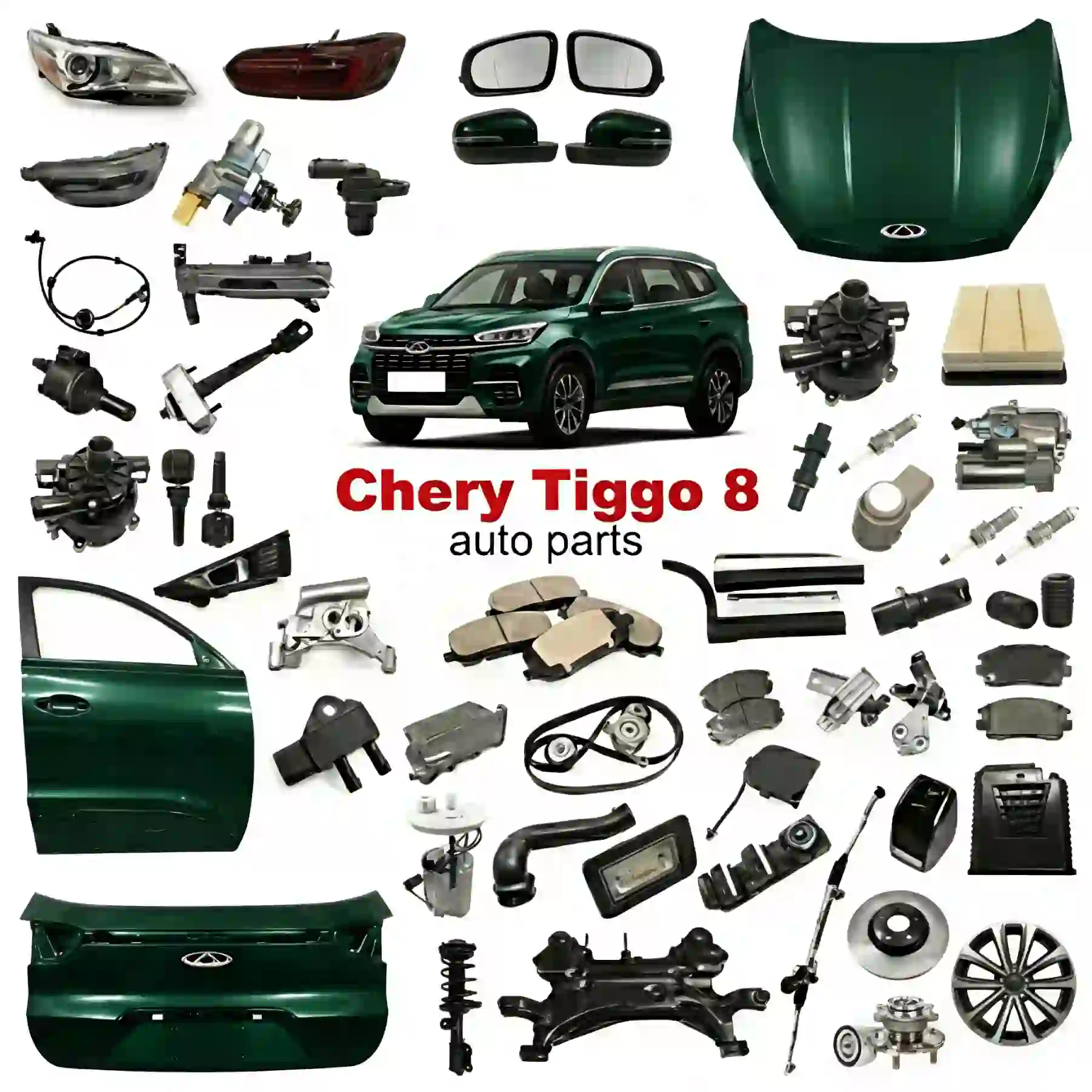 Complete Exterior Body Kit for Chery Tiggo 8 2018-2026 – Front Lip, Bumper & Grille Wholesale